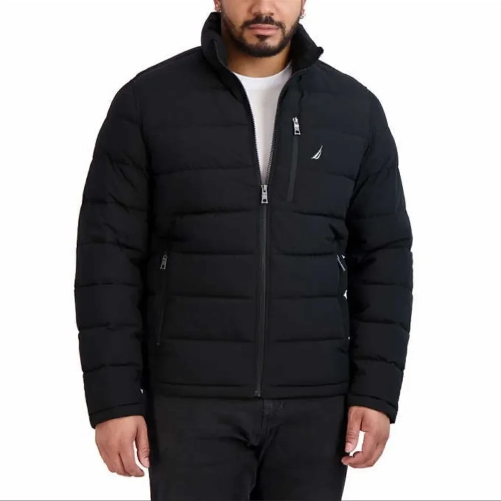 Men’squiltednautica Pufferjacket Black Large